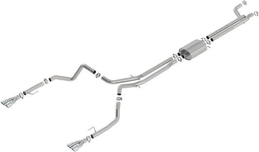 Borla 2019 Chevrolet Silverado 1500 6.2 w/ 147in WB 2.75in S-Type Catback Exhaust - Quad Square Tips - Mammoth Racing -