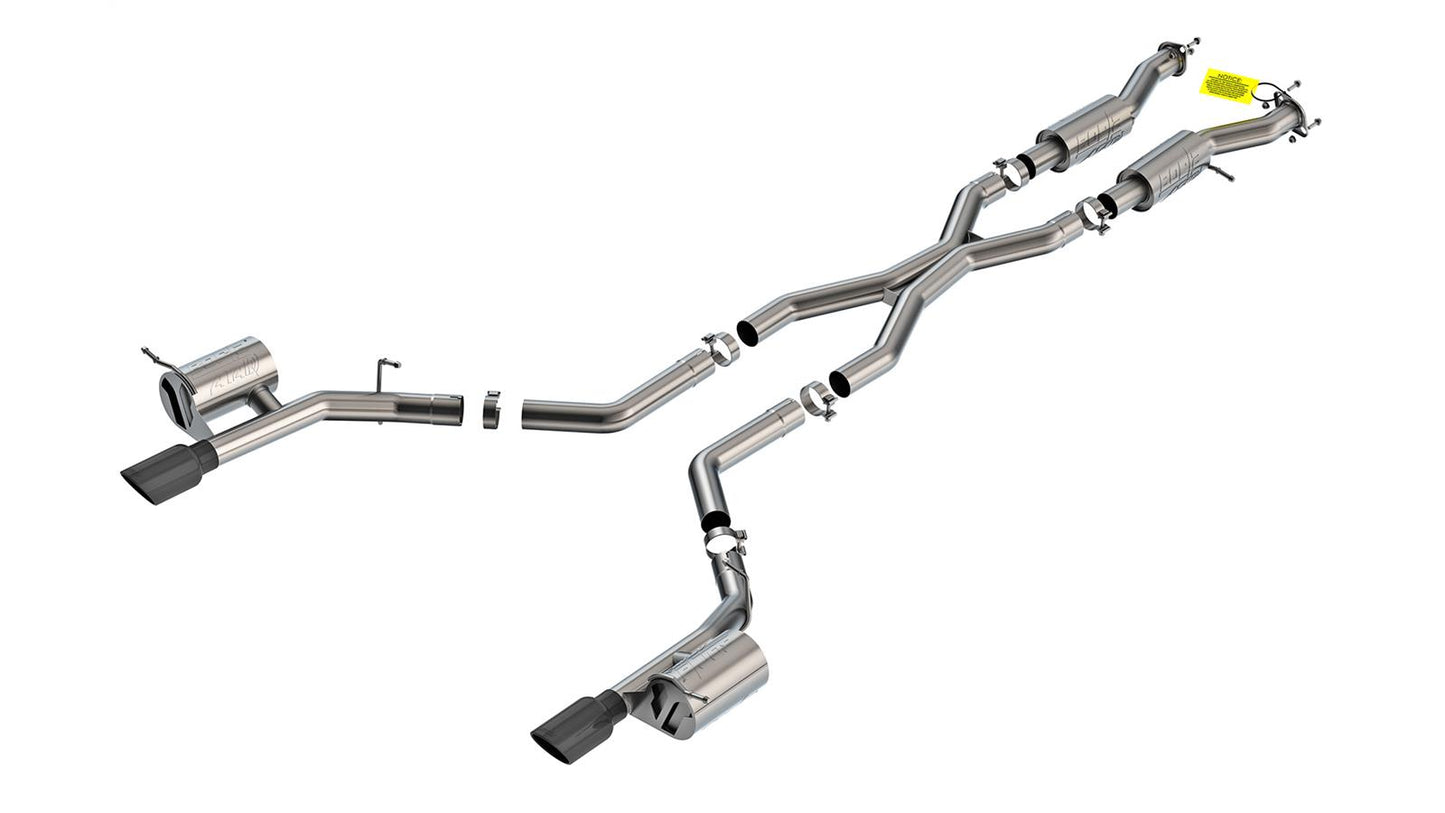 Borla 2021+ Dodge Durango SRT Hellcat 6.2L V8 AWD ATAK Cat-Back Exhaust System - Black Chrome Tips - Mammoth Racing -