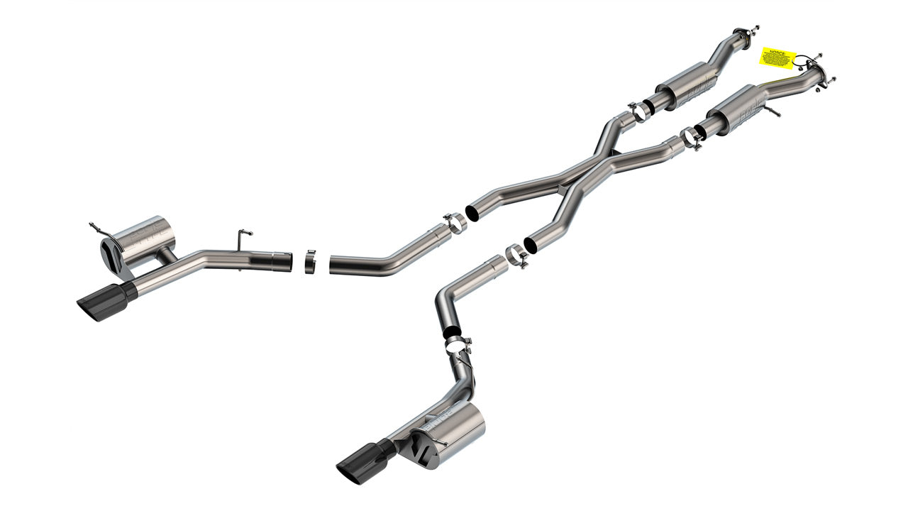 Borla 2021+ Dodge Durango SRT Hellcat 6.2L V8 AWD S-Type Cat-Back Exhaust System - Black Chrome Tips - Mammoth Racing -