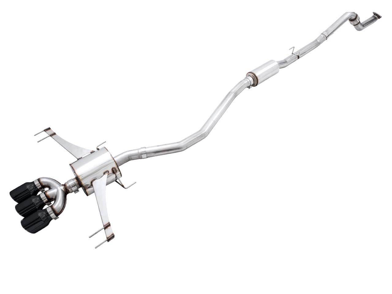 AWE Tuning 2017+ Honda Civic Type R Touring Edition Exhaust w/Front Pipe & Triple Diamond Black Tips - My Store