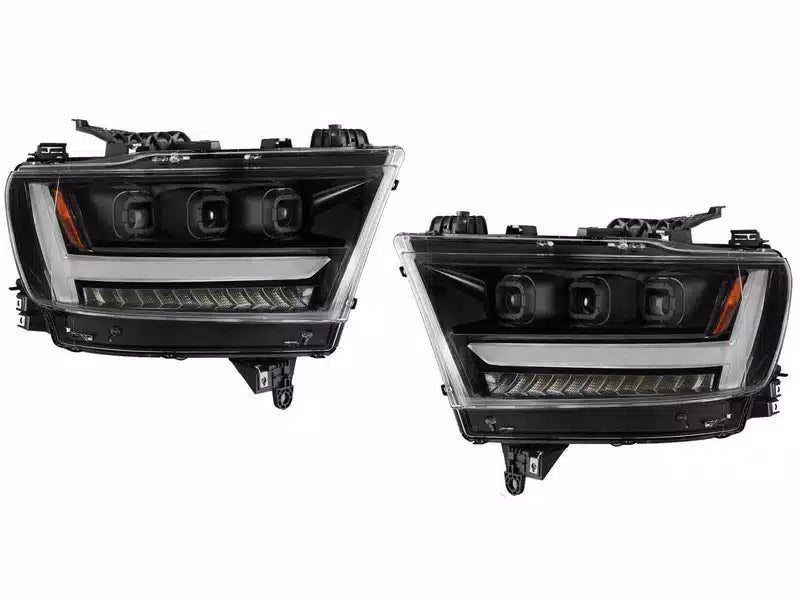 ANZO 2019-2020 Dodge Ram 1500 LED Projector Headlights Plank Style w/ Sequential Black (Driver) - Mammoth Racing -