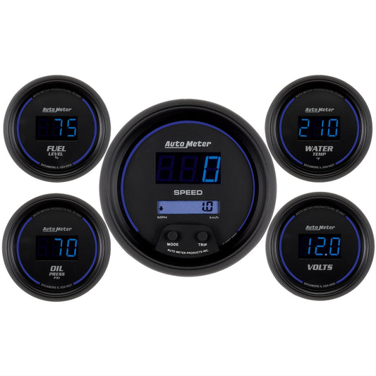 Autometer Cobalt Digital 3-3/8in Programmable Electric Speedometer/ 2-1/16in Electric Oil Pressure - My Store