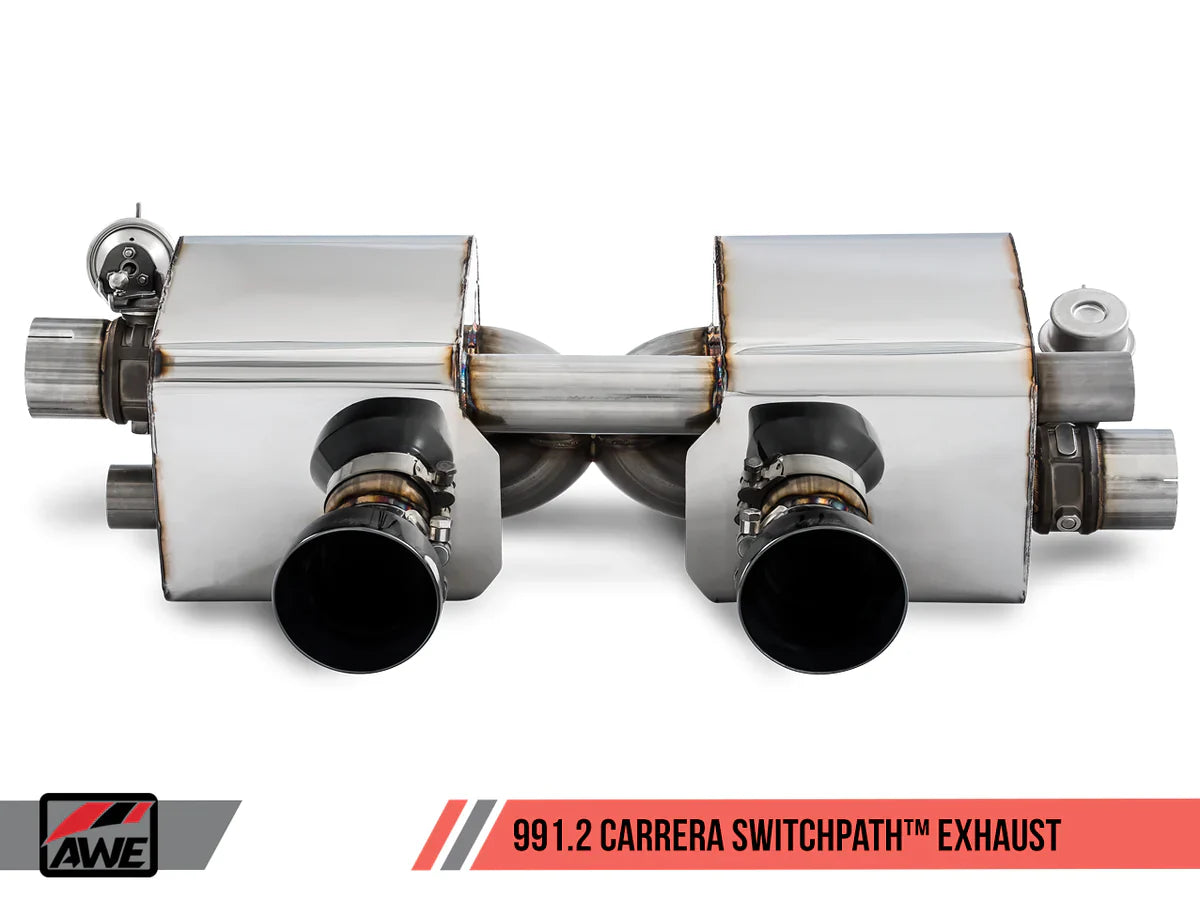 AWE Tuning Porsche 911 (991.2) Carrera / S SwitchPath Exhaust for PSE Cars - Chrome Silver Tips - Mammoth Racing -