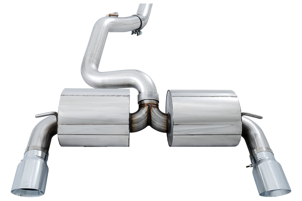 AWE Tuning Ford Focus RS Touring Edition Cat-back Exhaust- Resonated - Chrome Silver Tips - My Store