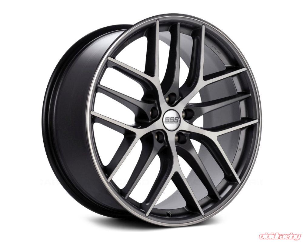 BBS CC-R 20x8.5 5x112 ET30 Satin Graphite Diamond Cut Polished Rim Protector Wheel -82mm PFS Req. - Mammoth Racing -