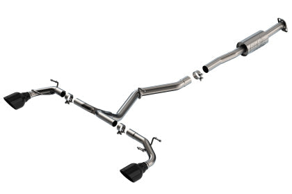 Borla 22-23 Subaru BRZ/Toyota GR86 2.4L RWD AT/MT ATAK Catback Exhaust - Black Chrome Tips - Mammoth Racing -