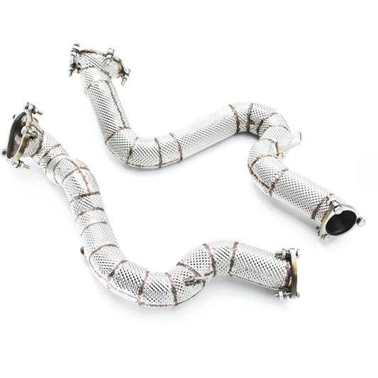 Catless High Flow 304 Stainless Exhaust Downpipe for Audi RS6 C7 4.0TT