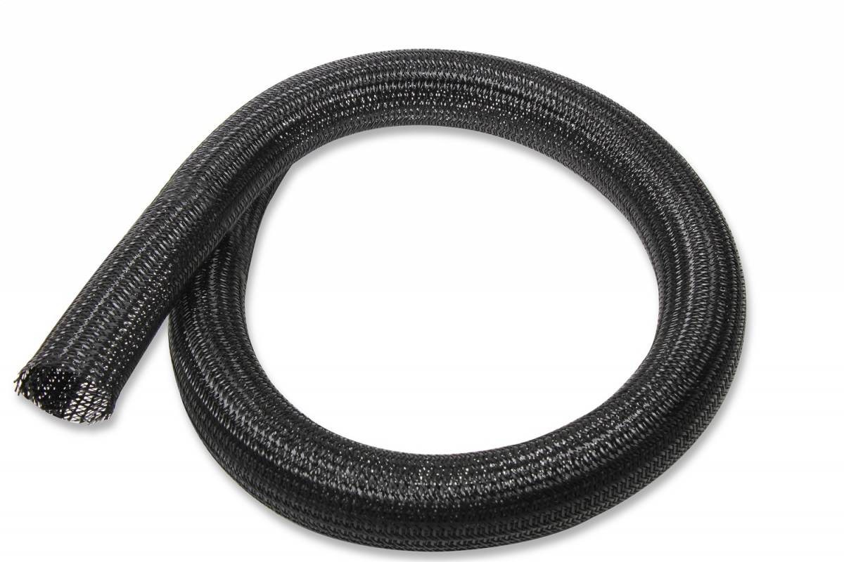 Holley EFI 573-113 Bulk Split Wire Loom Tubing 1 1/4 in. Braided F6 Tubing 50 ft. Black Bulk Split Wire Loom Tubing - My Store