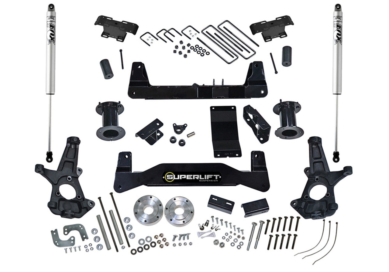 Superlift 14-18 Chevy Silv 1500 4WD 6.5in Lift Kit w/ Alum/Steel Control Arms w/ Fox 2.0 Shocks - Mammoth Racing -