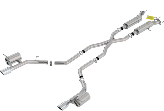 Borla 18-20 Dodge Durango SRT 6.2L V8 2.75in S-Type SS Catback Exhaust w/ BLK Chrome Tips