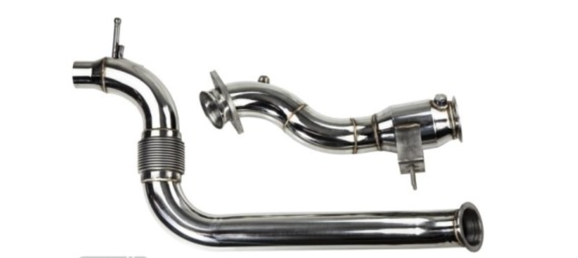 Turbo XS 2015+ Ford Mustang Ecoboost Downpipe w/ High Flow Catalytic Converter - Mammoth Racing -