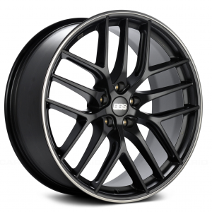 BBS CC-R 19x9.5 5x112 ET46 Satin Graphite Diamond Cut Polished Rim Protector Wheel -82mm PFS Req.
