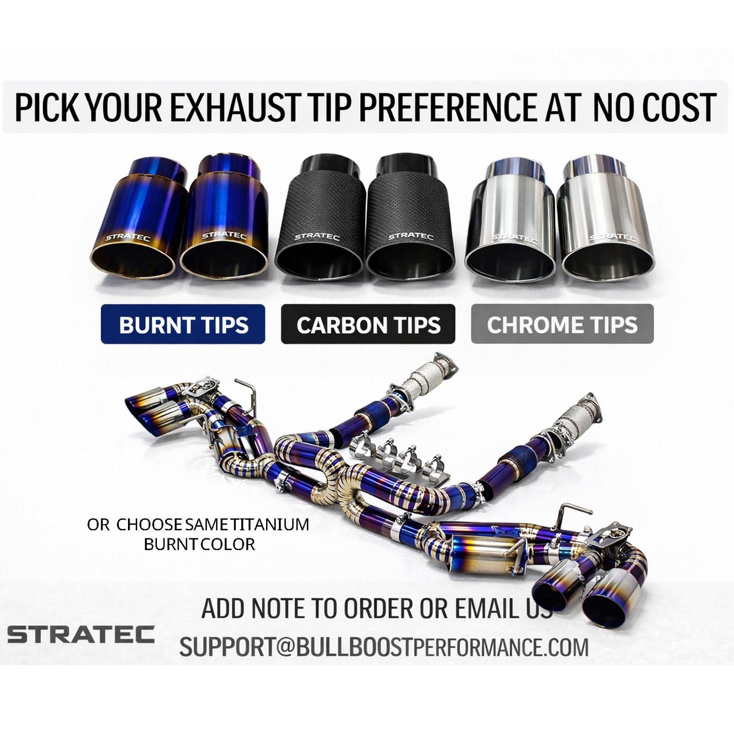 Stainless Straight Pipe Exhaust System for Ferrari 488 GTB Spider Pista