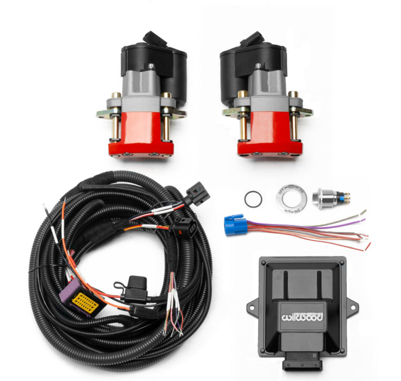 Wilwood Electronic Parking Brake Rear Retrofit Brake Kit - Red Powder Coat Caliper - My Store