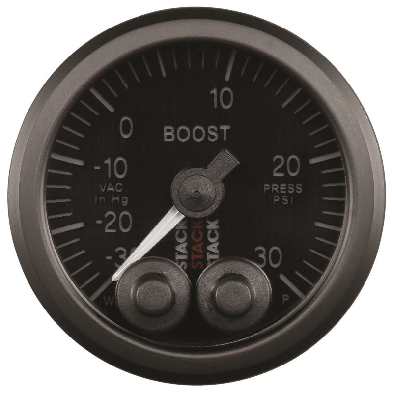 Autometer Stack Instruments 52mm -30inhg To +30psi Pro Control Boost Pressure Gauge - Black - My Store