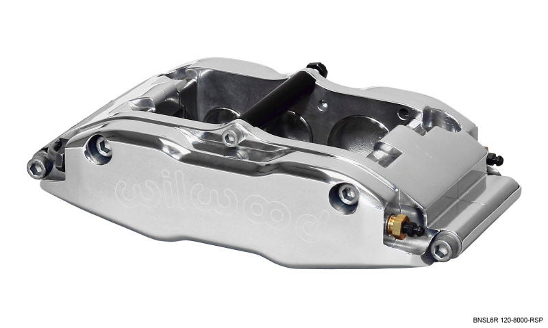 Wilwood Caliper-BNSL6R-RH-Polished 1.62/1.12/1.12in Pistons 1.25in Disc - Mammoth Racing -