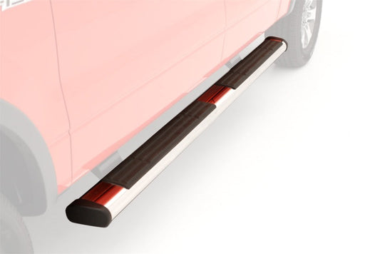 Lund 2019 Chevy Silverado 1500 Ext. Cab (Rocker Panel Mount) 6in Oval Straight SS Nerf Bars-Polished