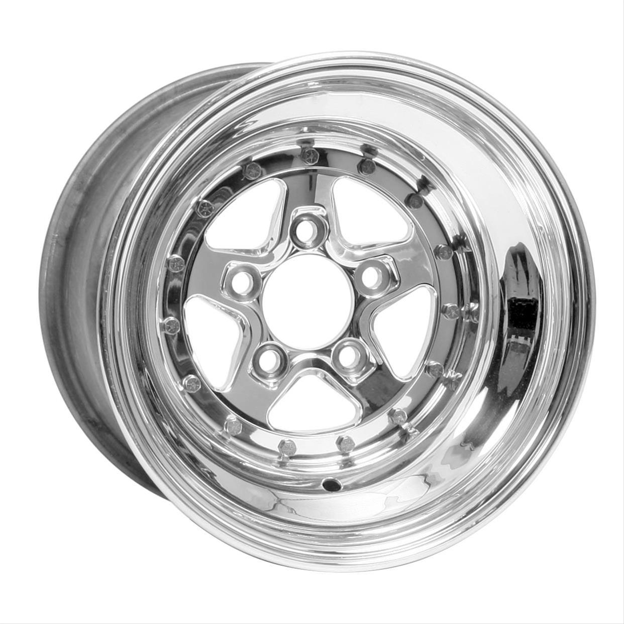 Weld S81 17x5 / 5x4.5 BP / 2.2in. BS (-21mm Offset) Polished Wheel 3.18 ID (High Pad) - Non-Beadlock - Mammoth Racing -