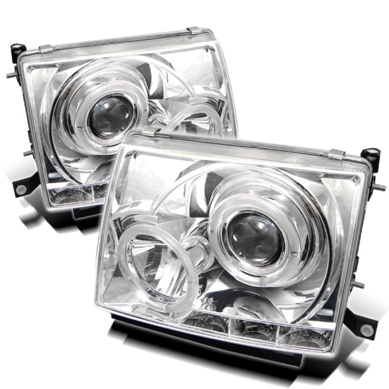 Spyder Toyota Tacoma 97-00 Projector Headlights LED Halo LED Chrome High H1 Low H1 PRO-YD-TT97-HL-C - Mammoth Racing -