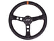 PRP Deep Dish Leather Steering Wheel- Orange - Mammoth Racing -