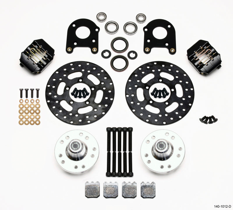 Wilwood Dynalite Single Front Drag Kit Drilled Rotor 71-80 Pinto/Mustang II Disc & Drum - Mammoth Racing -