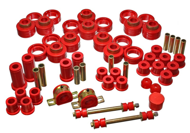 Energy Suspension 95-97 Chevy Tahoe / GMC Denali 4WD Red Hyper-flex Master Bushing Set - Mammoth Racing -