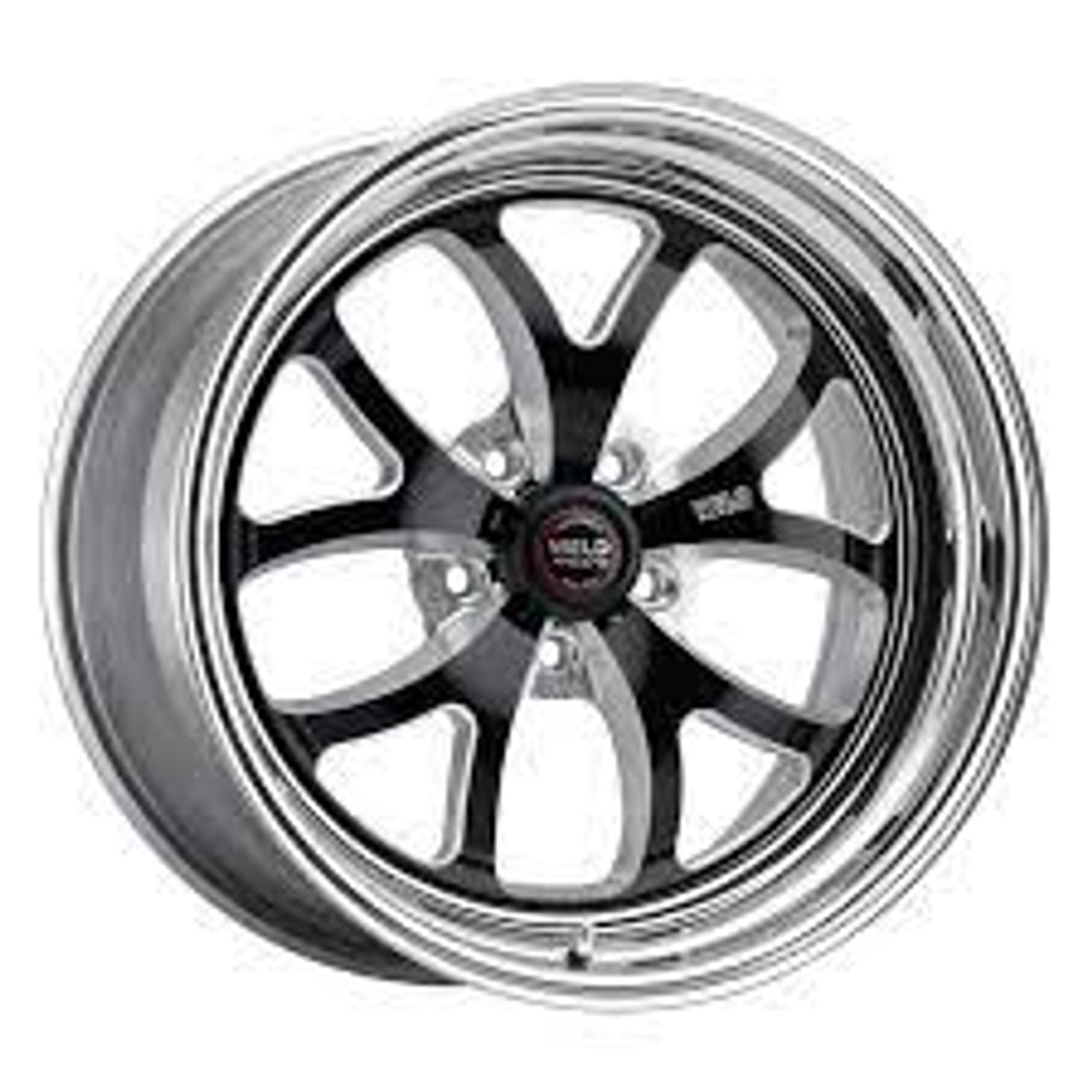 Weld S76 18x10 / 5x4.75in BP / 7.1in. BS Black Wheel (High Pad) - Non-Beadlock - Mammoth Racing -