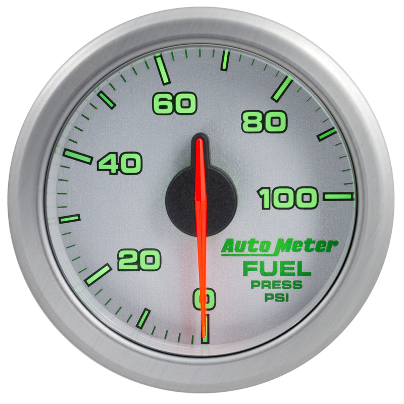 Autometer Airdrive 2-1/6in Fuel Pressure Gauge 0-100 PSI - Silver - My Store