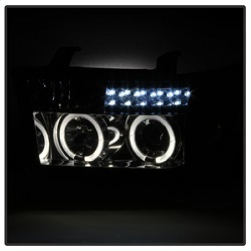Spyder Toyota Tundra 07-13 Projector Headlights LED Halo LED Smke PRO-YD-TTU07-HL-SM - Mammoth Racing -