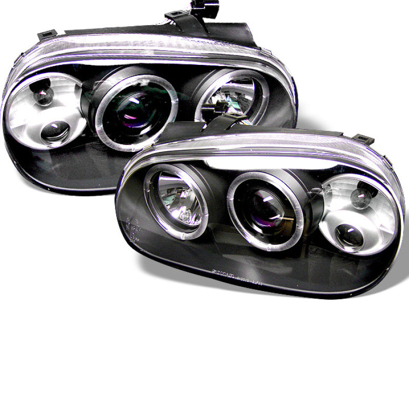 Spyder Volkswagen Golf IV 99-05 Projector Headlights LED Halo Black High H1 Low H1 PRO-YD-VG99-BK - Mammoth Racing -