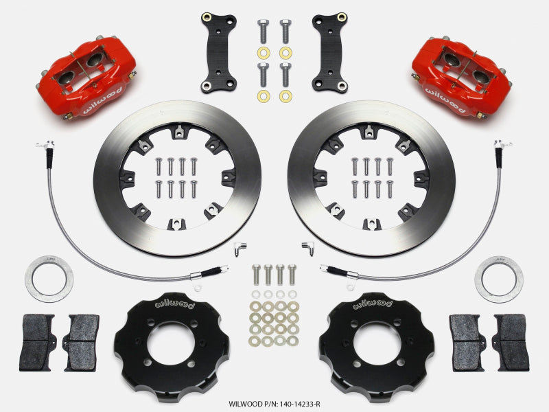 Wilwood Forged Dynalite Front Hat Kit 12.19in Red 2016-Up Mazda MX5 Miata w/ Lines - My Store