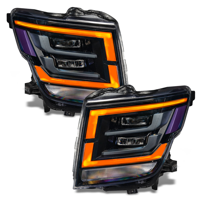 Oracle 21-22 Nissan Titan RGB+W Headlight DRL Upgrade - ColorSHIFT w/ Simple Controller - Mammoth Racing -