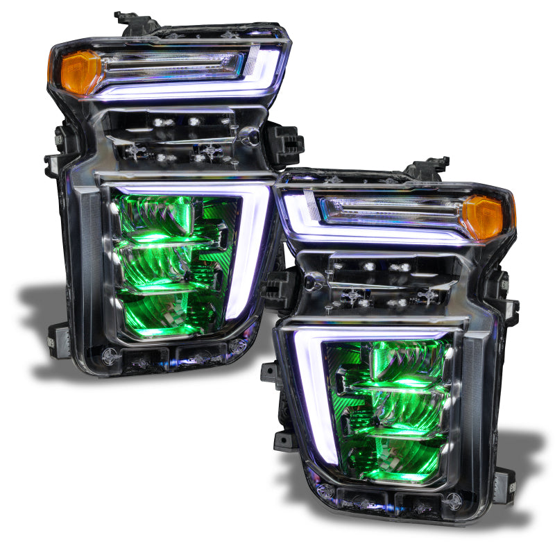 Oracle 20-21 Chevy Silverado HD 2500/3500 RGB Headlight Demon Eye Kit - ColorSHIFT w/o Controller - Mammoth Racing -