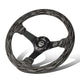 NRG Reinforced Steering Wheel (350mm / 3in. Deep) Microfiber/Black Stitch w/5mm Matte Black Spokes - My Store