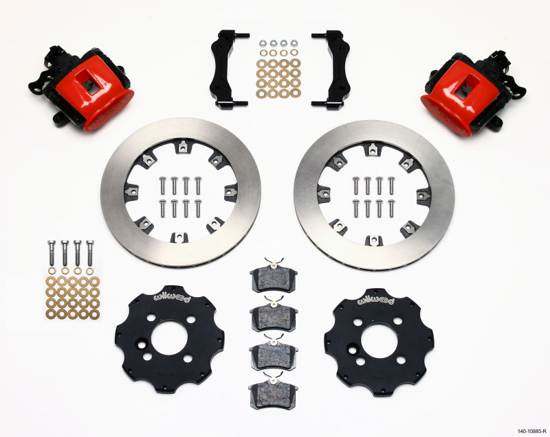 Wilwood Combination Parking Brake Rear Kit 11.75in Red Mini Cooper (Requires 17in Wheels) - Mammoth Racing -