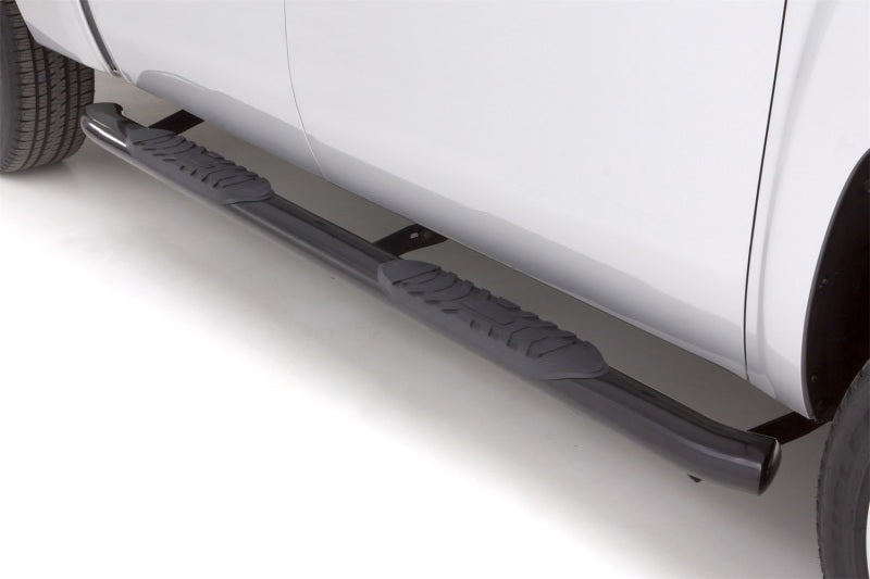 Lund 2005+ Toyota Tacoma Double Cab 5in Oval Curved Steel Nerf Bars - Black - My Store