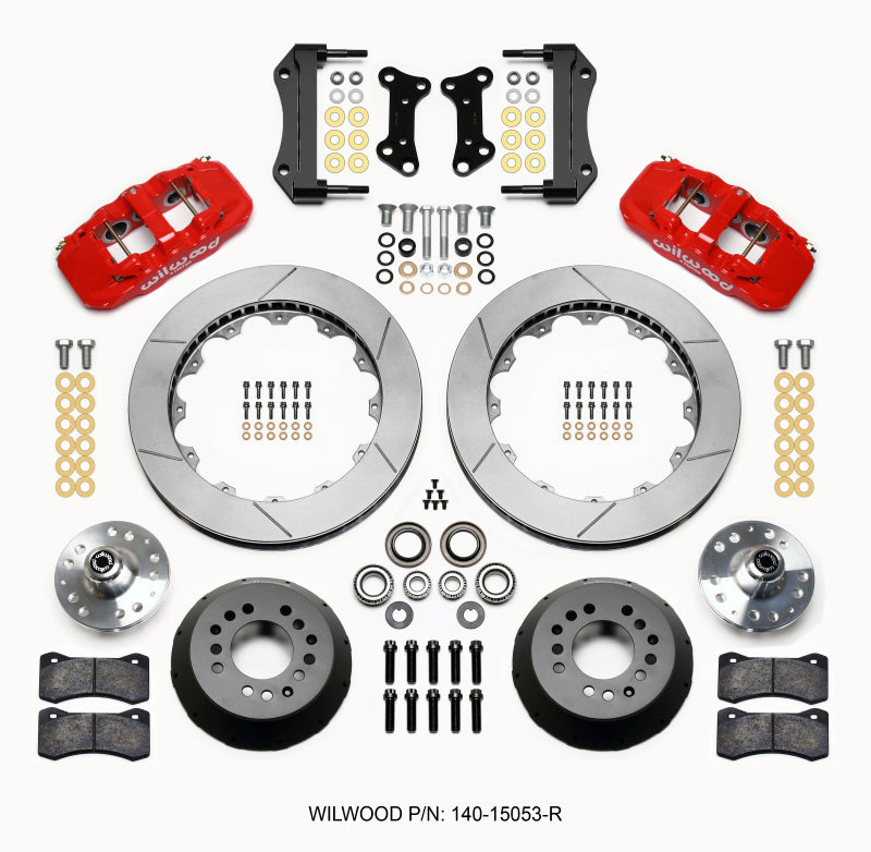 Wilwood Aero6 Front Hub Kit 15.00 Red 67-69 Camaro 64-72 Nova Chevelle - My Store