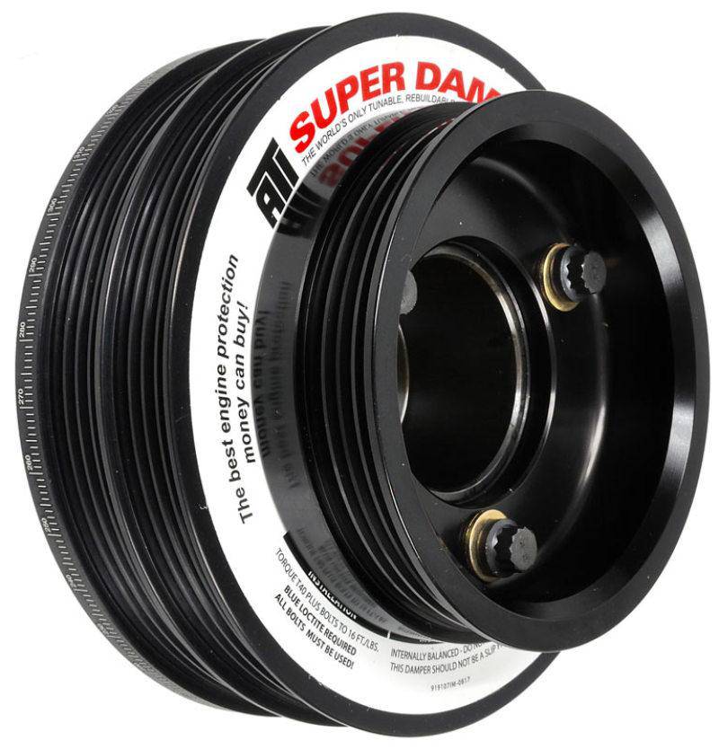 ATI Damper - 5.67in - Alum - (2) 4 Grv - Nissan RB26 - R32 Only - 1Pc - w/Power Steering Pulley - My Store