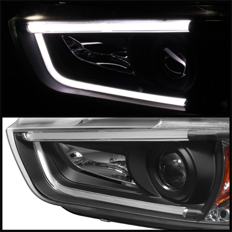 Spyder Dodge Charger 11-14 Projector Headlights Halogen - Light Tube DRL Blk PRO-YD-DCH11-LTDRL-BK - Mammoth Racing -