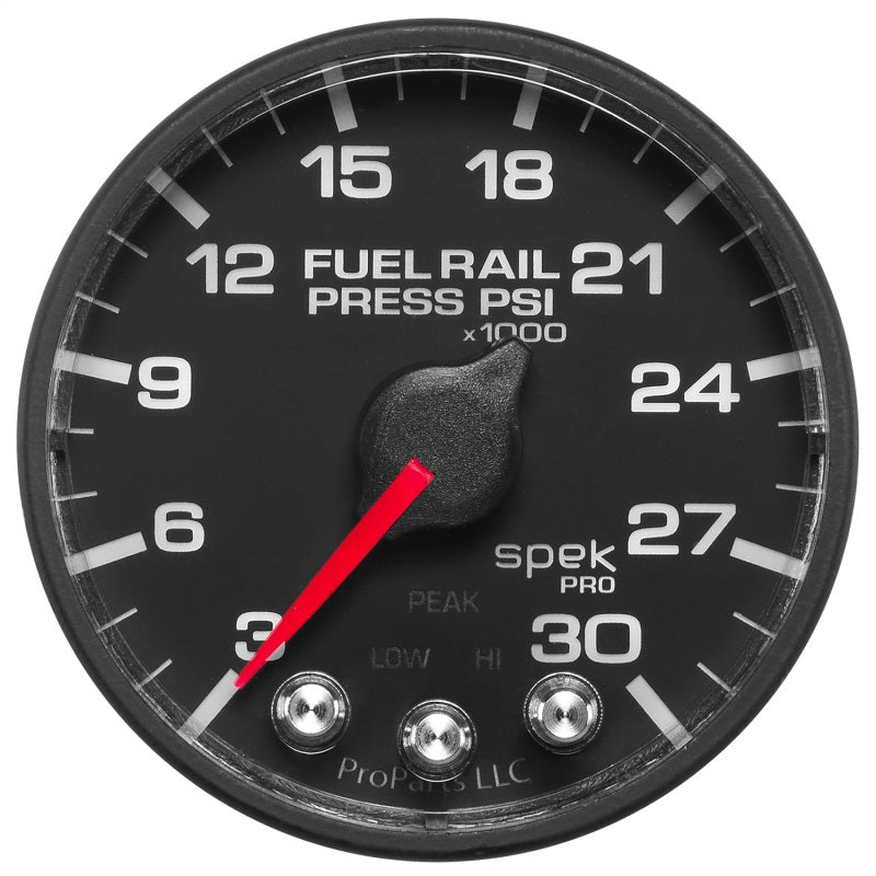 Autometer Spek-Pro Gauge Rail Press 2 1/16in 30Kpsi Stepper Motor W/Peak & Warn Blk/Blk - My Store