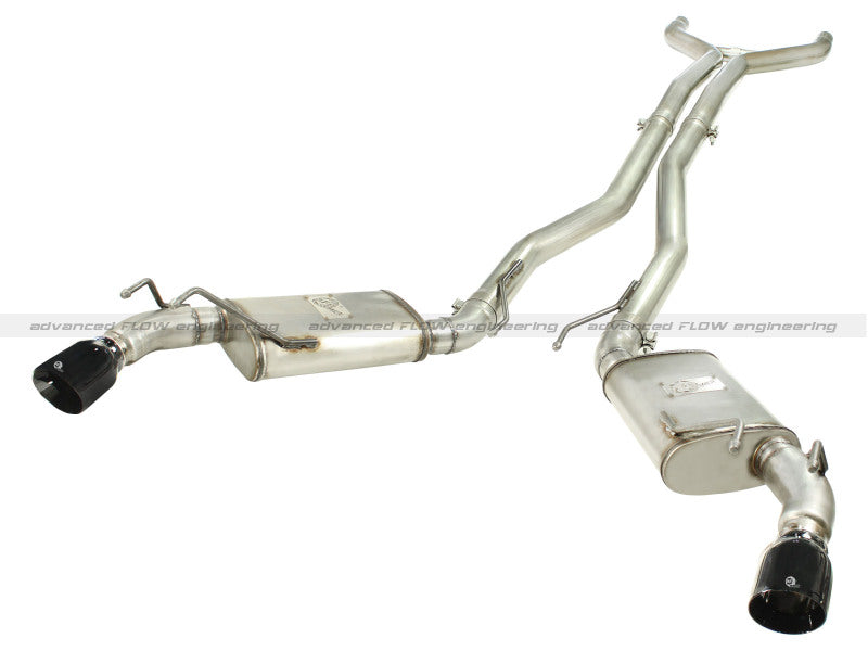 aFe MACHForce XP Exhaust 3in Stainless Stee CB/10-13 Chevy Camaro V8-6.2L (td) (gloss blk tip) - Mammoth Racing -