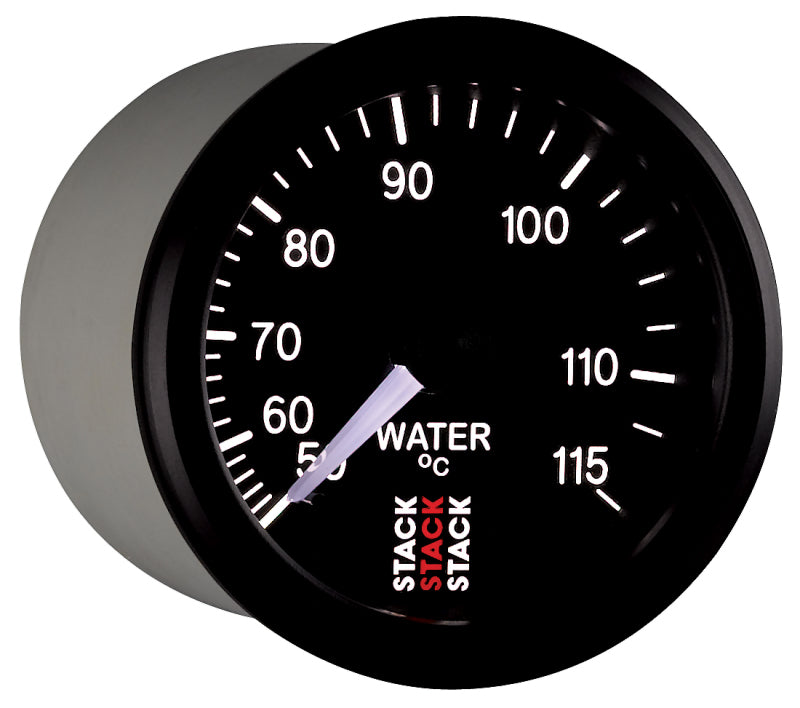 Autometer Stack Instruments 52mm 50-115 Celsius 3/8 Bspt (M) Mechanical Water Temp Gauge - Black - My Store