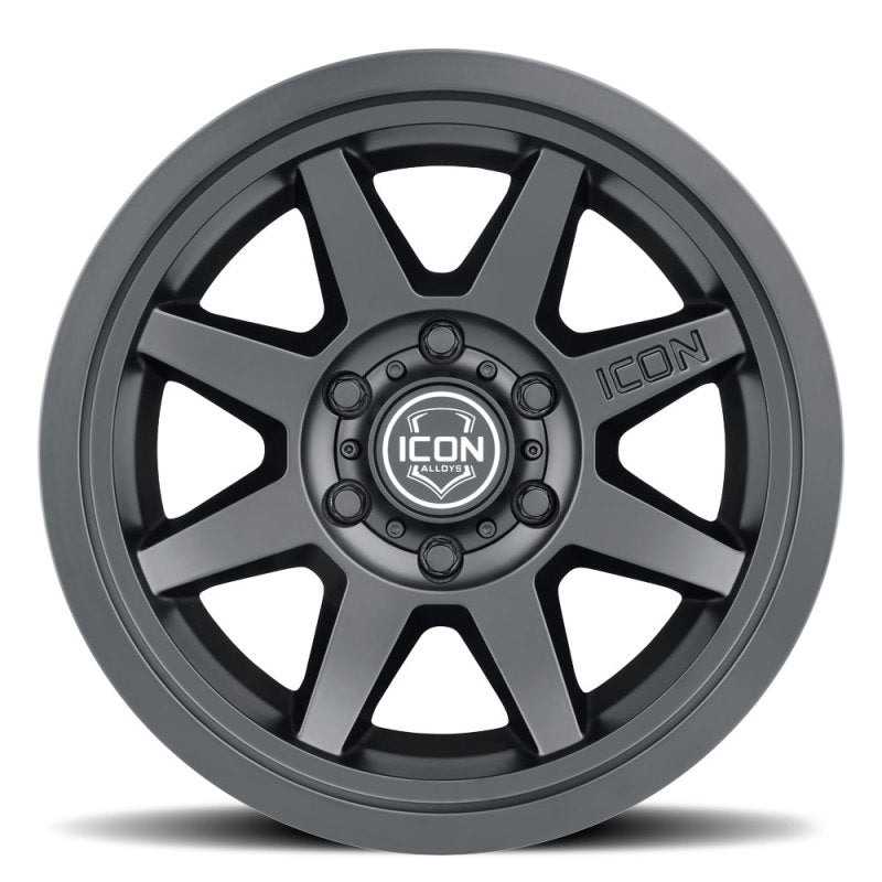 Icon Rebound 17x8.5 5x5 -6mm Offset 4.5in BS 71.5mm Bore Satin Black Wheel - Mammoth Racing -