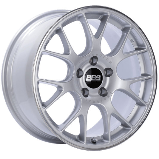 BBS CH-R 18x8.5 5x112 ET38 Brilliant Silver Polished Rim Protector Wheel -82mm PFS/Clip Required - Mammoth Racing -