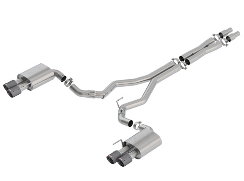 Borla 2018 Ford Mustang GT 5.0L AT/MT (w/o Valves) ATAK 3in Cat-Back Exhaust w/Carbon Fiber Tips - My Store