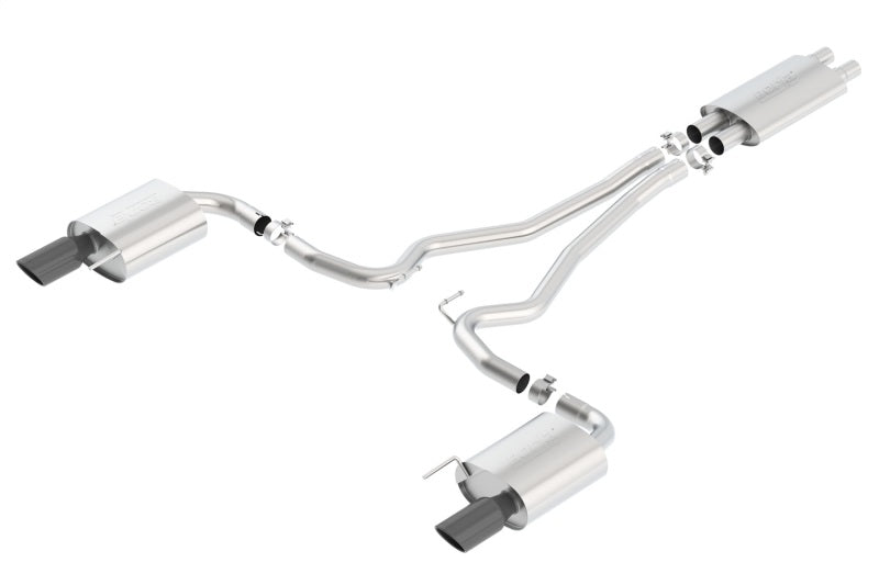 Borla Touring Cat-Back 15 Ford Mustang GT 5.0L V8 MT/AT 2.5in pipe Black 4in tip - My Store