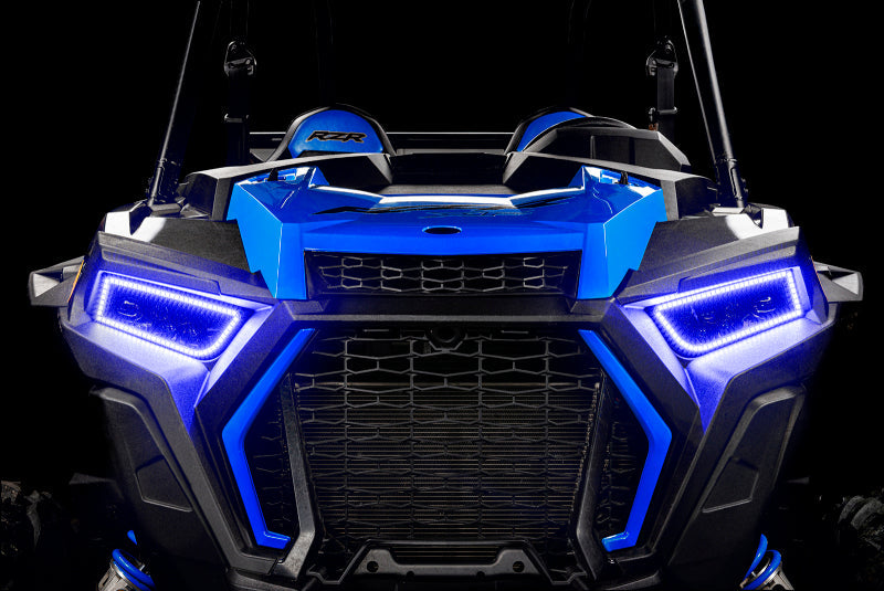 Oracle 14-21 Polaris RZR 900/1000 Turbo Dynamic RGB+A Seq Turn Signal Headlight Halo Kit- ColorSHIFT - Mammoth Racing -