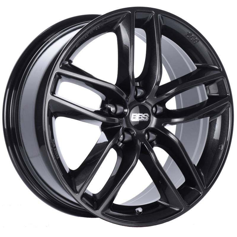 BBS SX 18x8 5x112 ET35 Crystal Black Wheel -82mm PFS/Clip Required - Mammoth Racing -