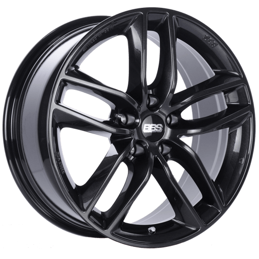 BBS SX 18x8 5x112 ET35 Crystal Black Wheel -82mm PFS/Clip Required - Mammoth Racing -
