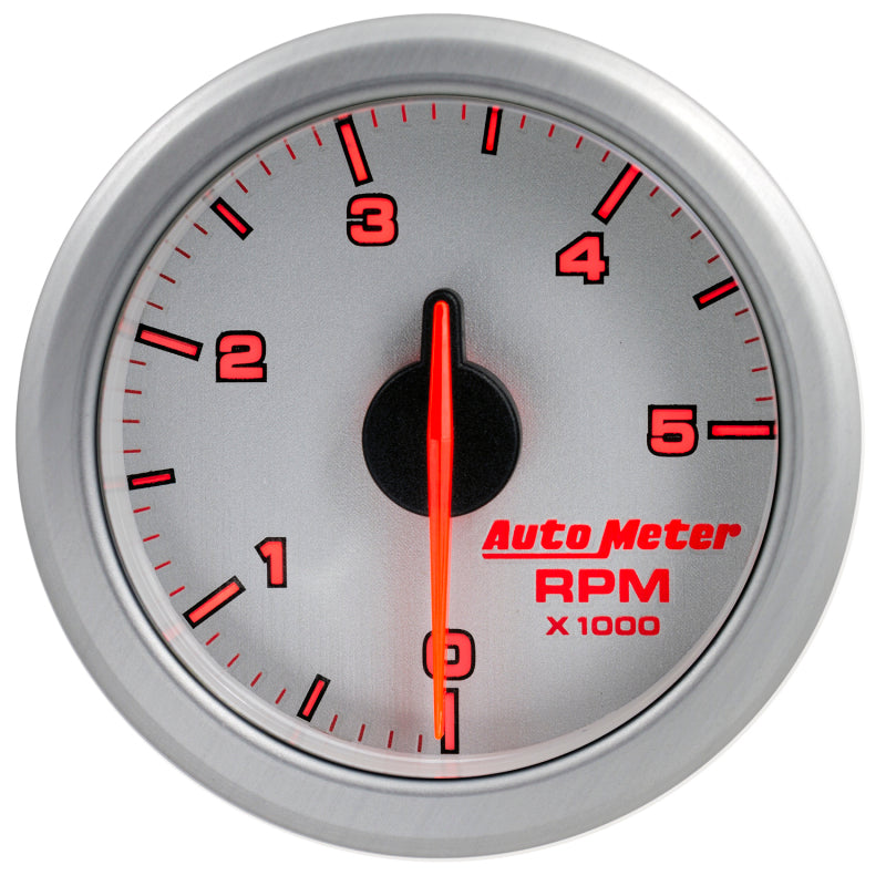 Autometer Airdrive 2-1/6in Tachometer Gauge 0-5k RPM - Silver - My Store